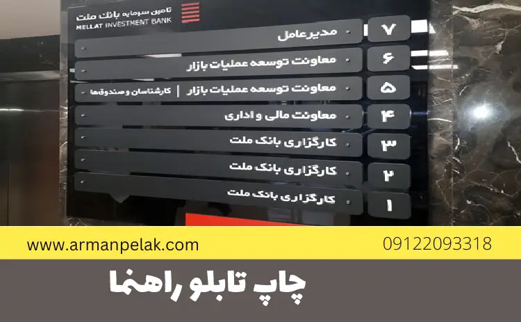 چاپ تابلو راهنما